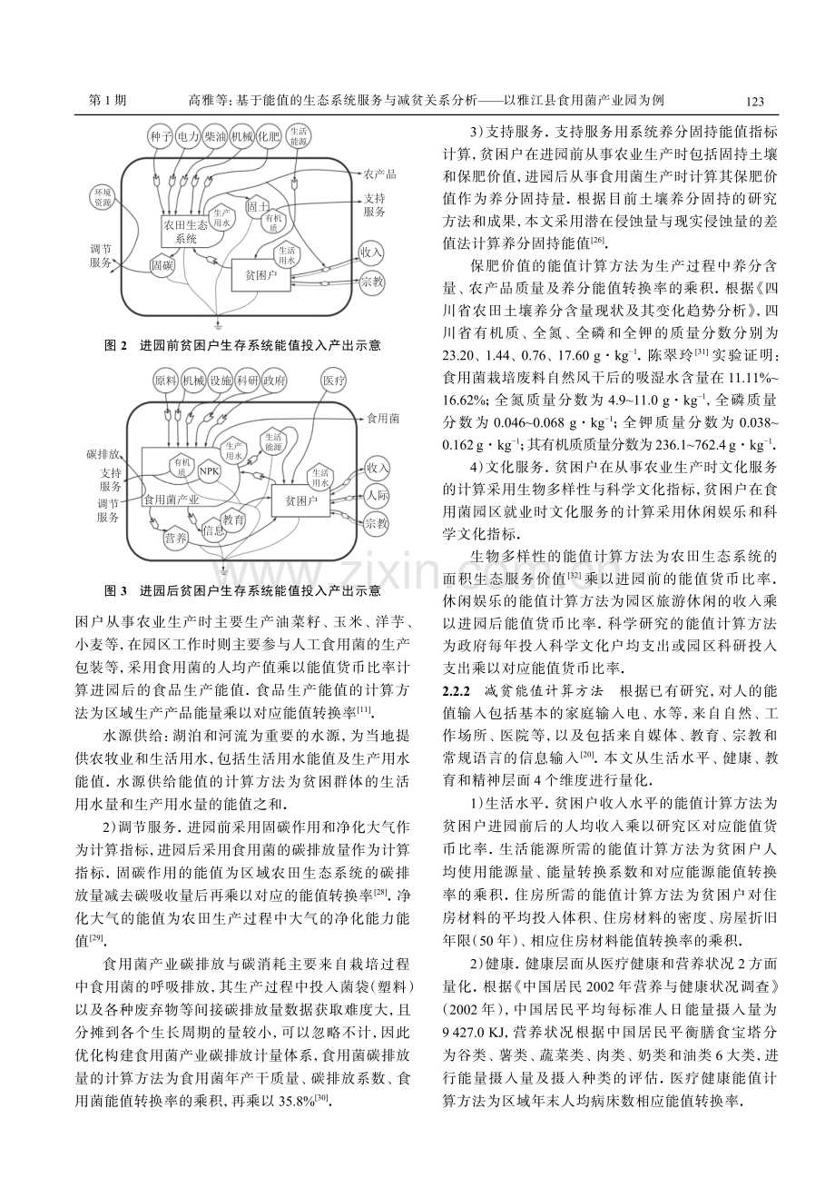 基于能值的生态系统服务与减贫关系分析——以雅江县食用菌产业园为例.pdf_第3页