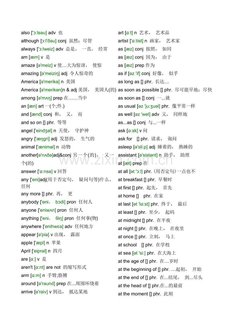 初中英语词汇单词带音标按字母排序.doc_第2页