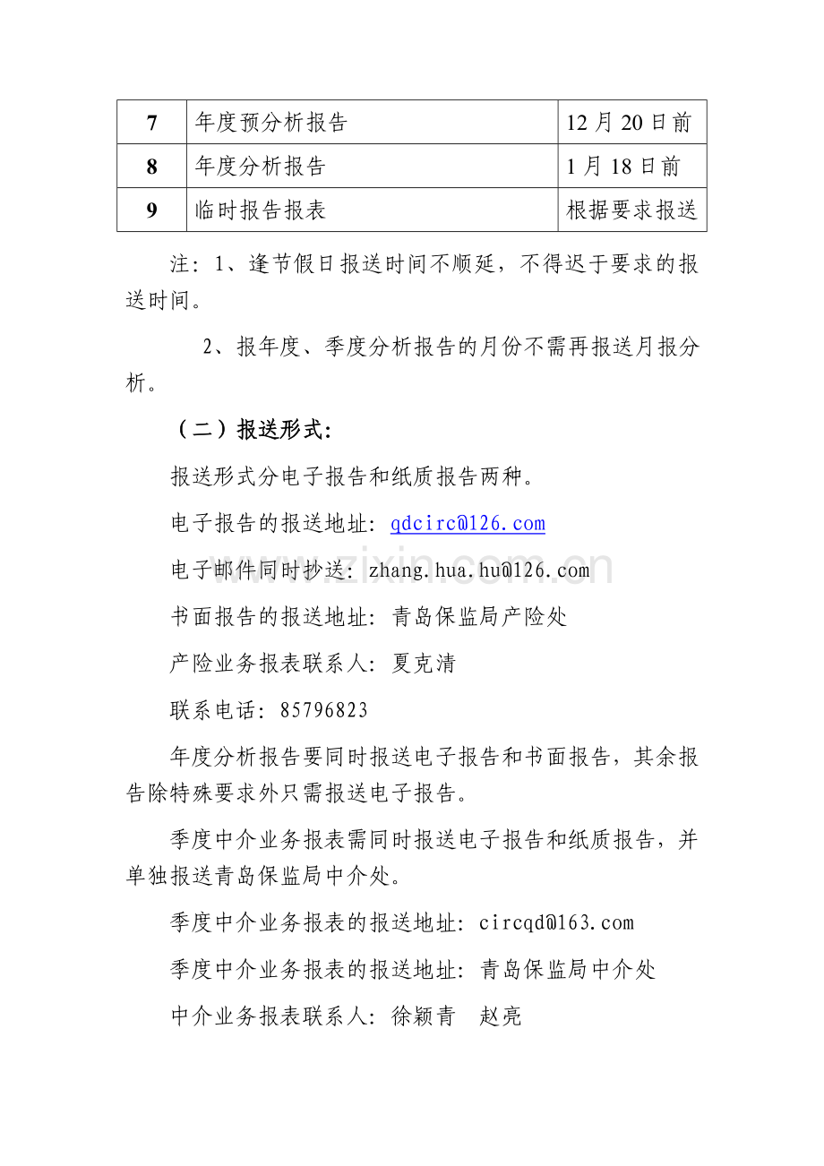 2008年青岛市保险公司统计信息报送计划.doc_第2页