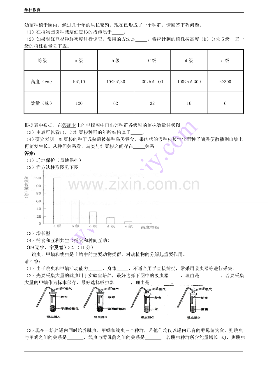 高考生物试题分类汇编.doc_第2页