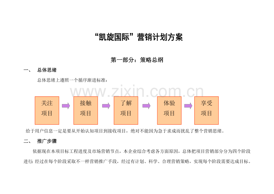 凯旋国际营销执行方案样本.doc_第1页