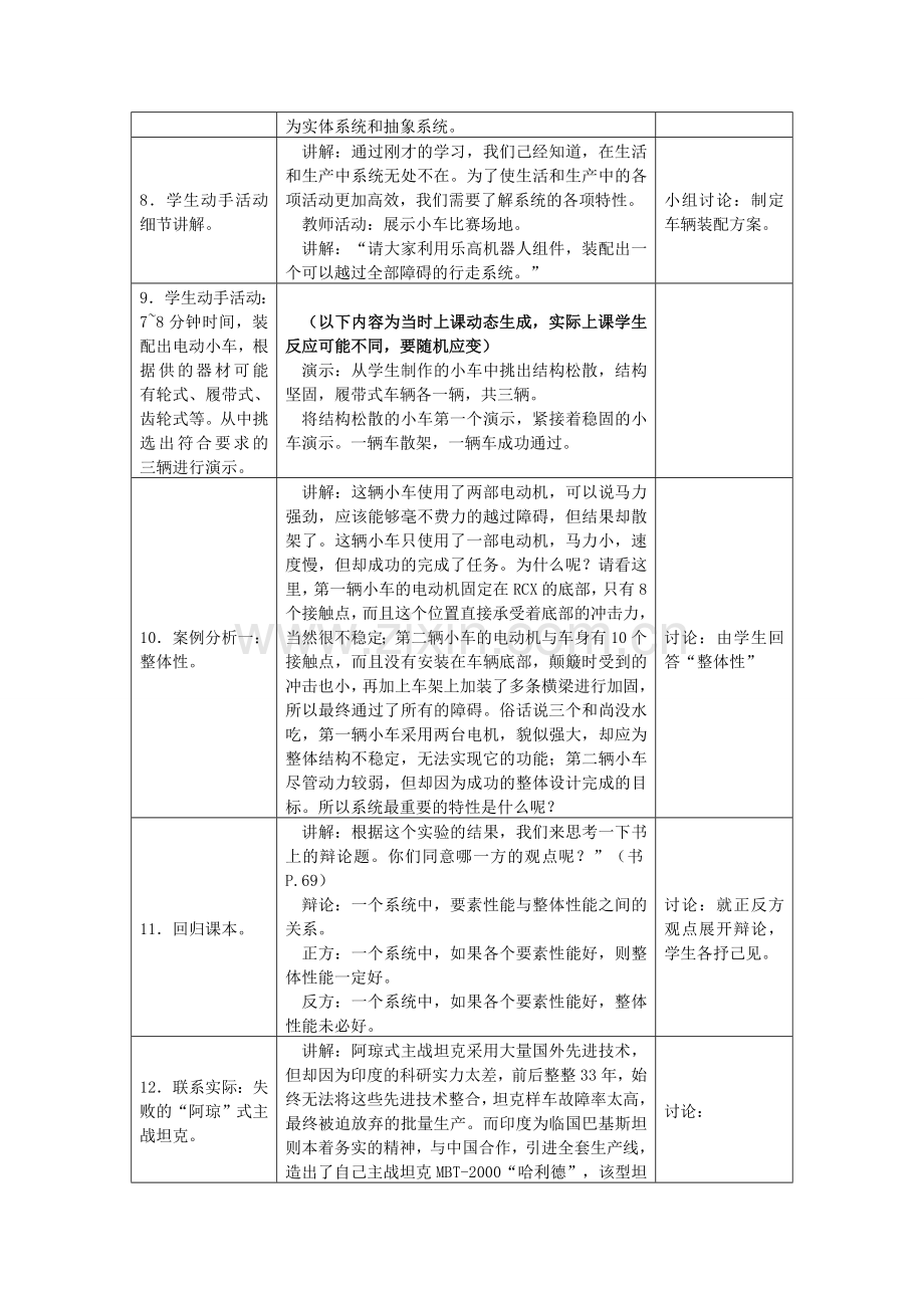 高二通用技术系统的结构教学设计.doc_第2页