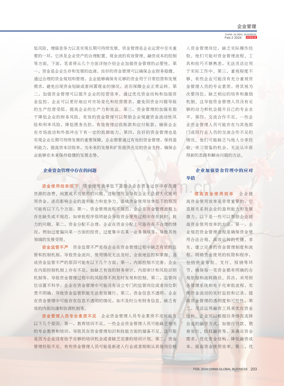 企业资金管理中存在的问题及应对举措.pdf_第2页