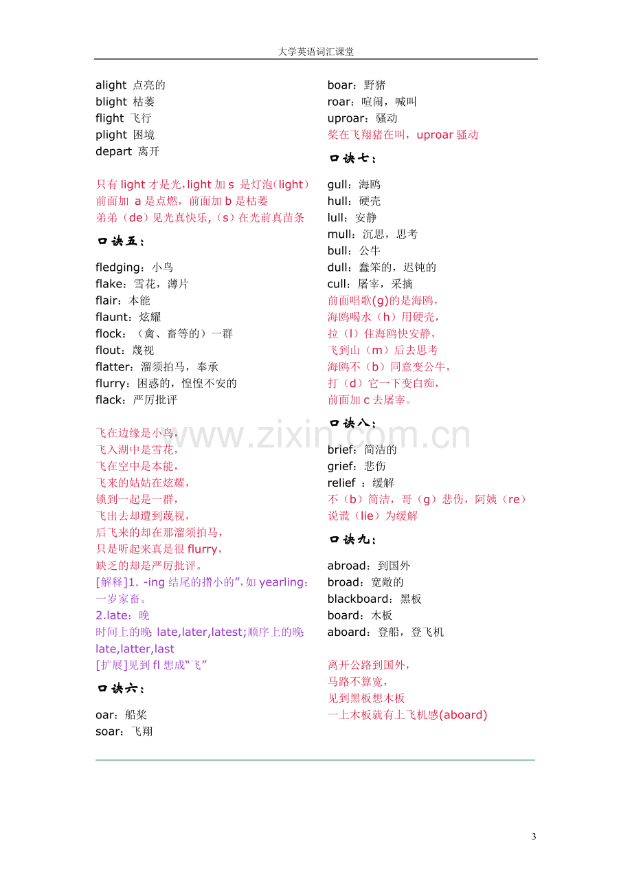 赵丽词汇笔记十天攻克10000单词好记忆方法.doc_第3页