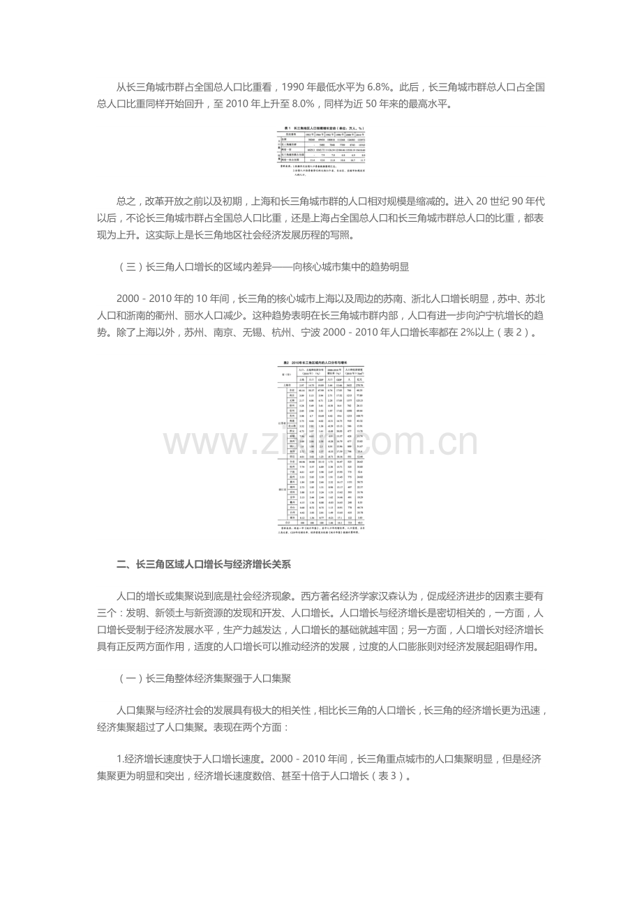 长三角地区人口集聚与经济增长关系浅析.doc_第2页