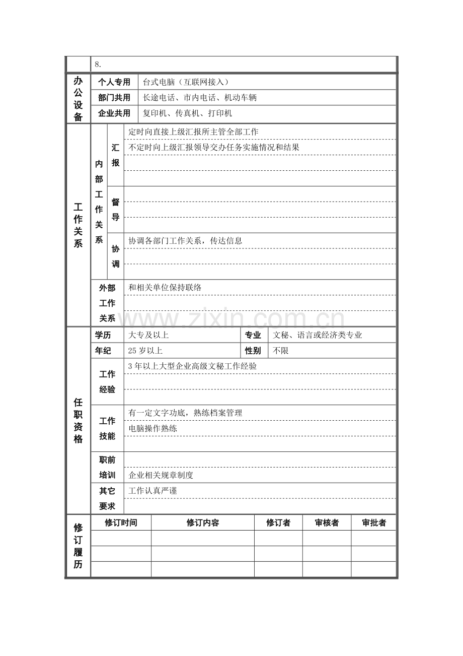 总裁办公室总裁秘书岗位职责样本.doc_第2页