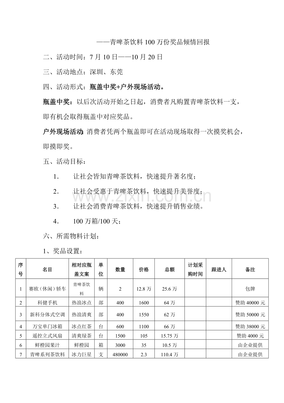 青啤茶饮料市场旺季推广方案样本.doc_第2页