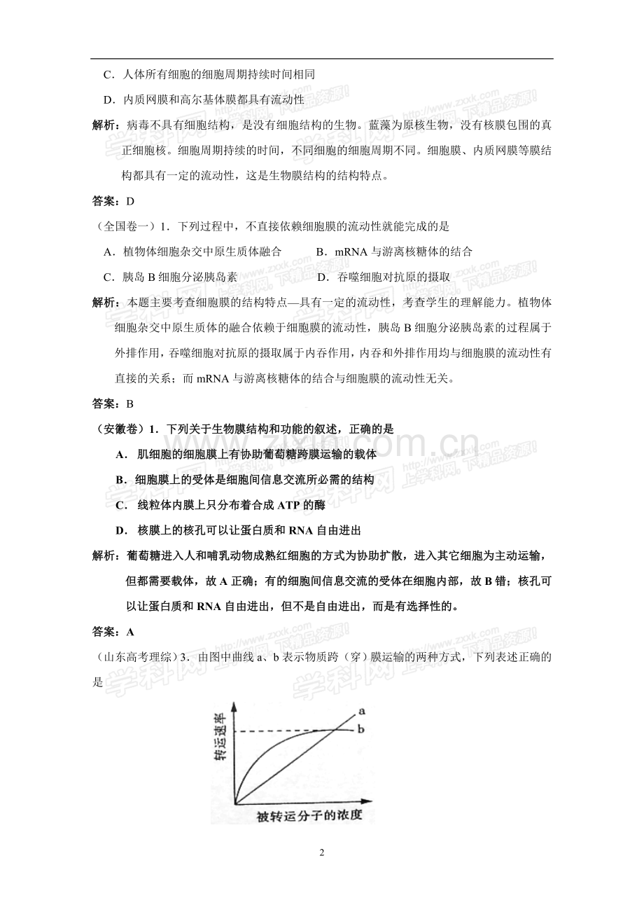 高考生物试题分章汇编.doc_第2页