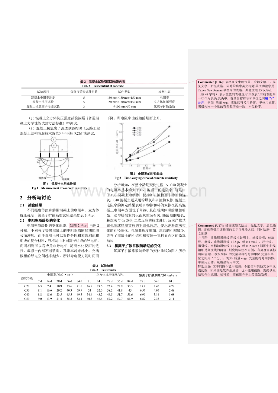 氯离子扩散性能与相关耐久性能的对比试验研究郑州大学学报工学版.doc_第2页