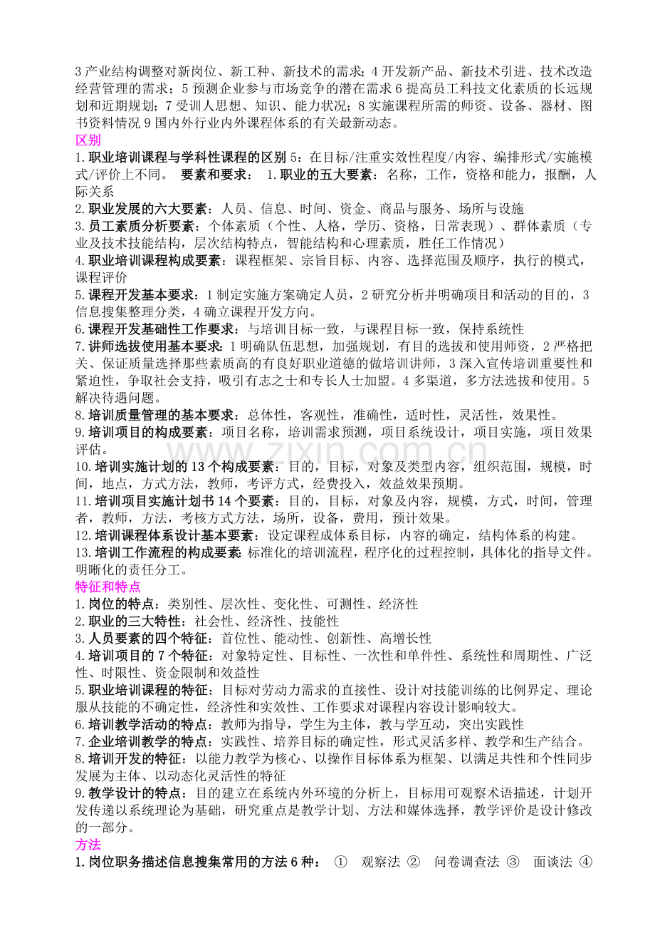 助理企业培训师前八章知识点类别总结.doc_第3页