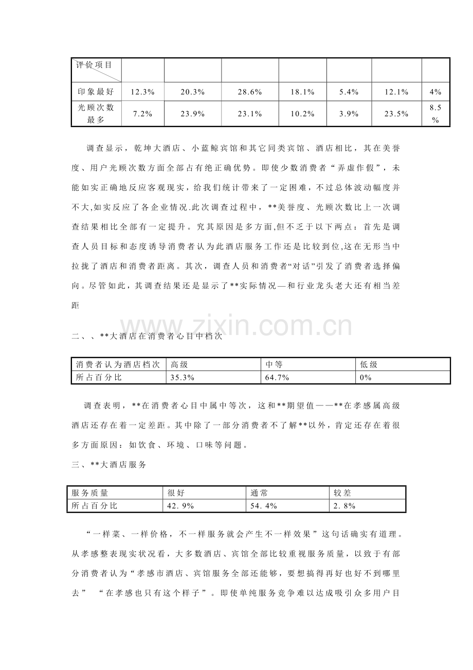 大酒店企业形象调查报告样本.doc_第2页