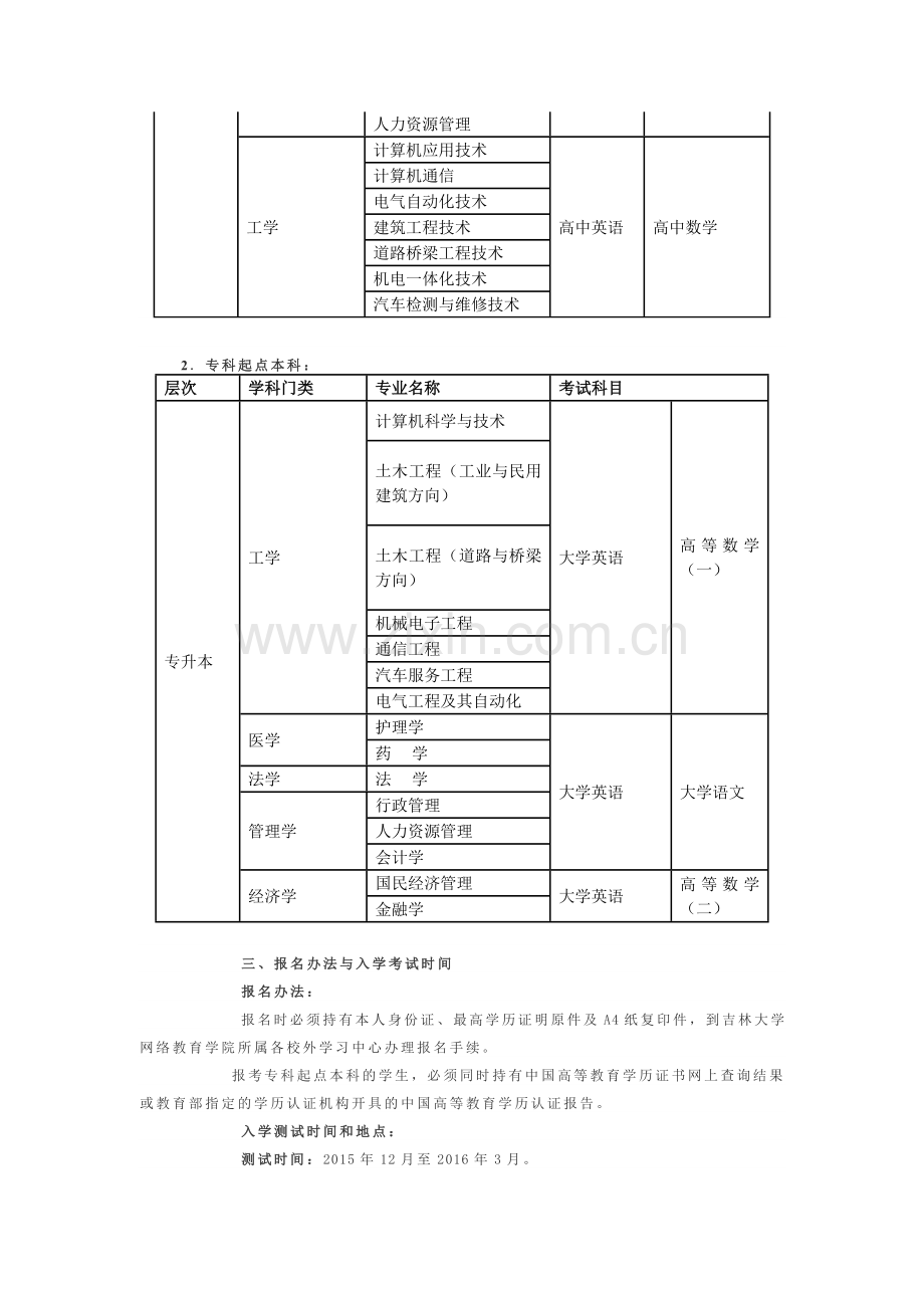 吉林大学网络教育春季招生简章分析.doc_第2页