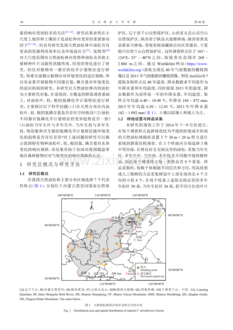 天然油松叶-枝-根氮磷含量随降水和温度的变化规律.pdf_第3页