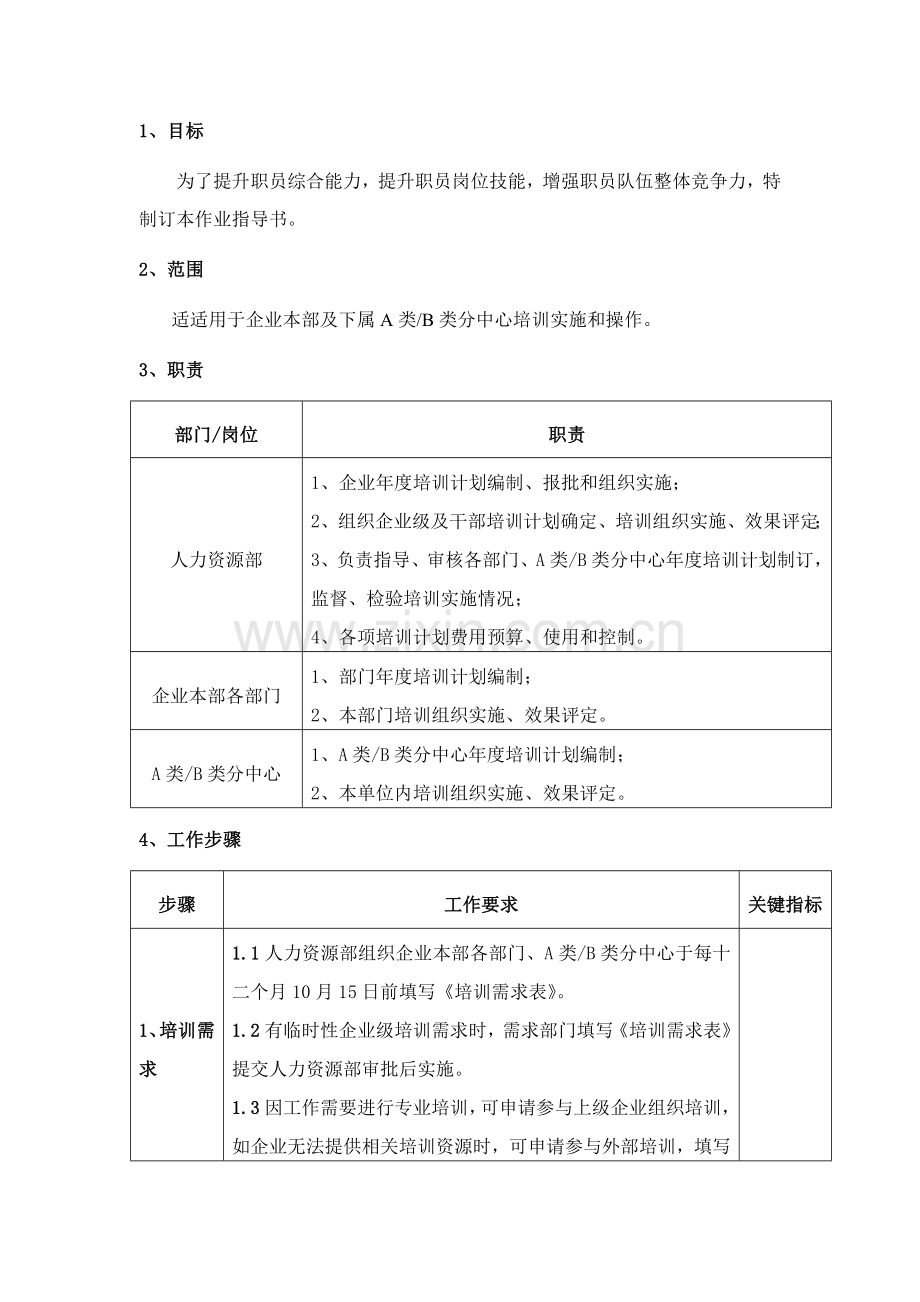 员工培训管理作业指导书样本.doc_第2页