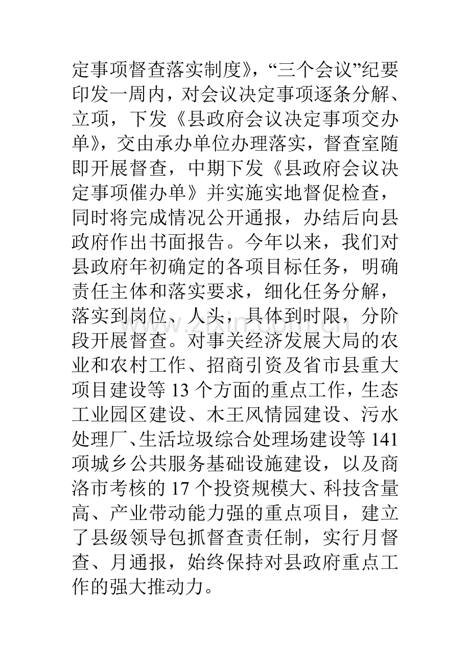 县政府督查室主任政务督查工作汇报发言1.doc_第3页