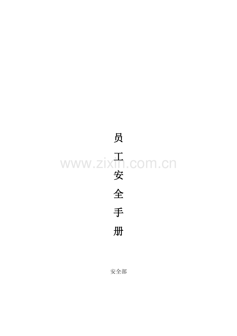 公司员工安全管理手册模板样本.doc_第1页