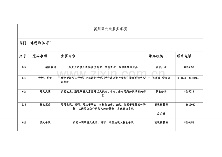 冀州区公共服务事项.doc_第1页