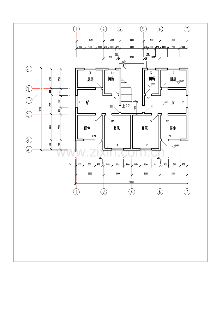 二维CAD工程师考试试卷(建筑设计).doc_第3页