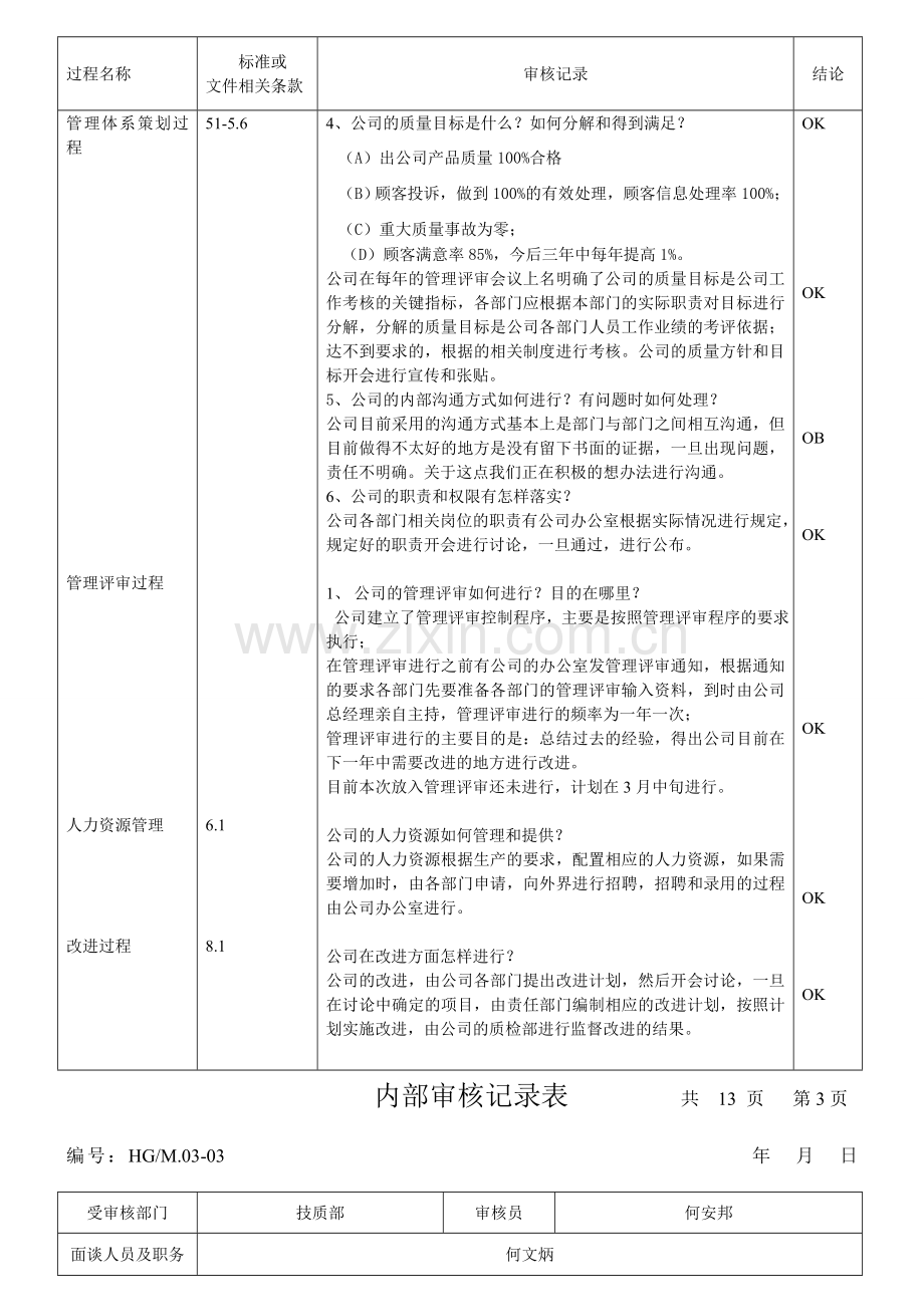 内部审核记录表.doc_第3页