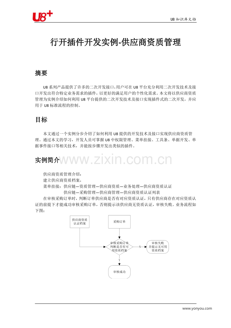 行开插件开发实例供应商资质管理.docx_第1页