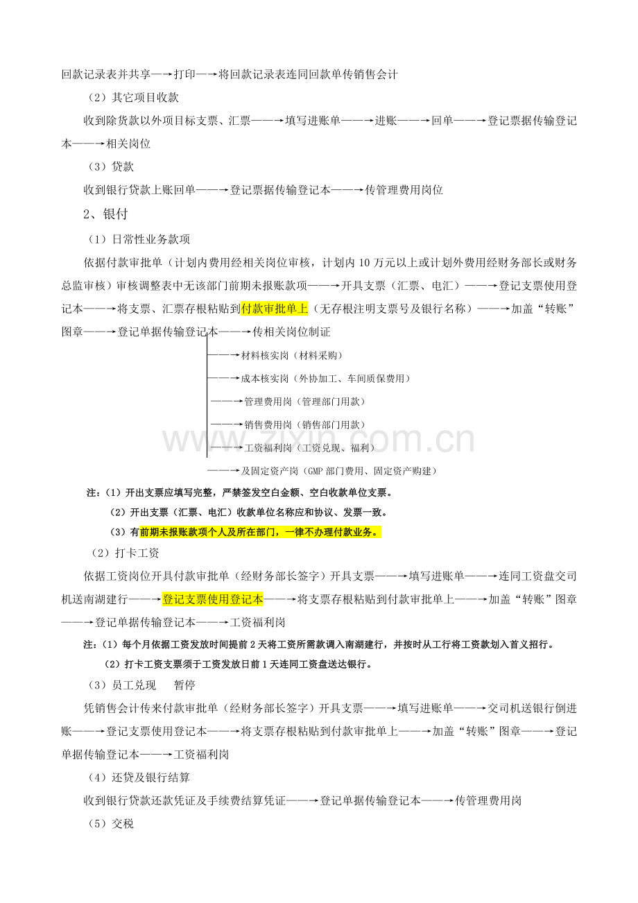 公司财务岗位工作流程规章制度教材样本.doc_第3页