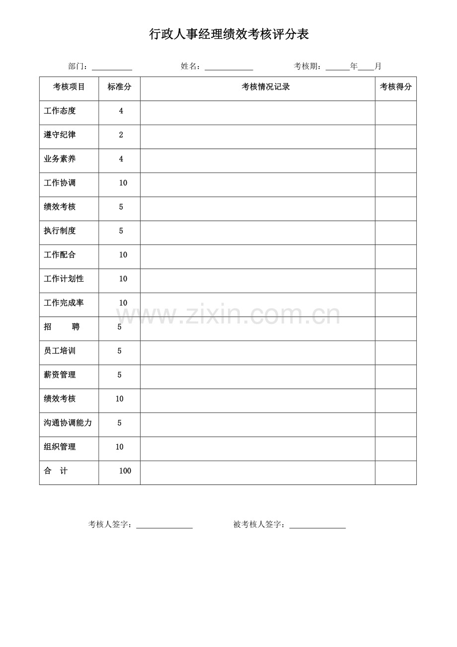 行政人事部绩效考核评分表1.doc_第3页