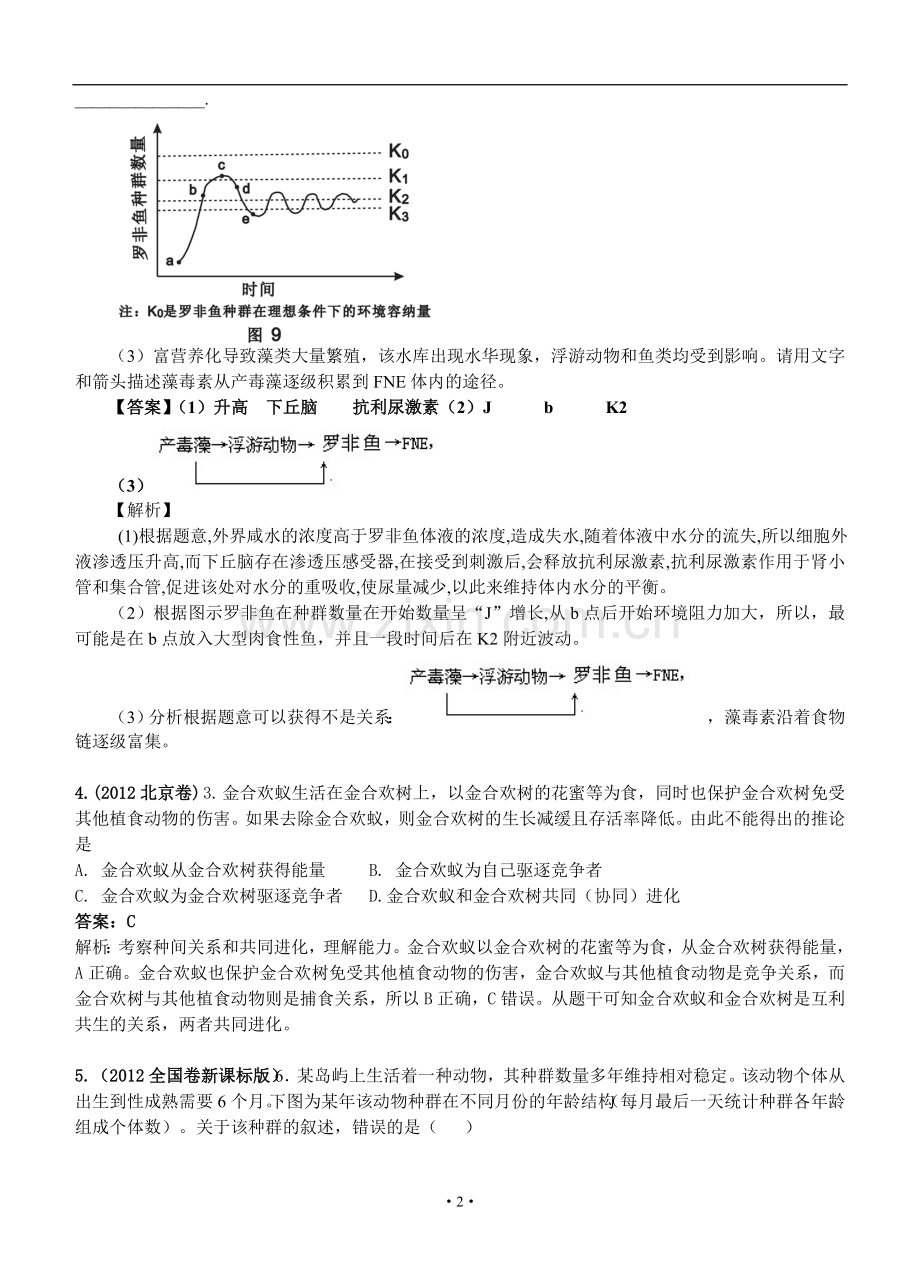 高考生物试题分类汇编种群和生物群落1.doc_第2页