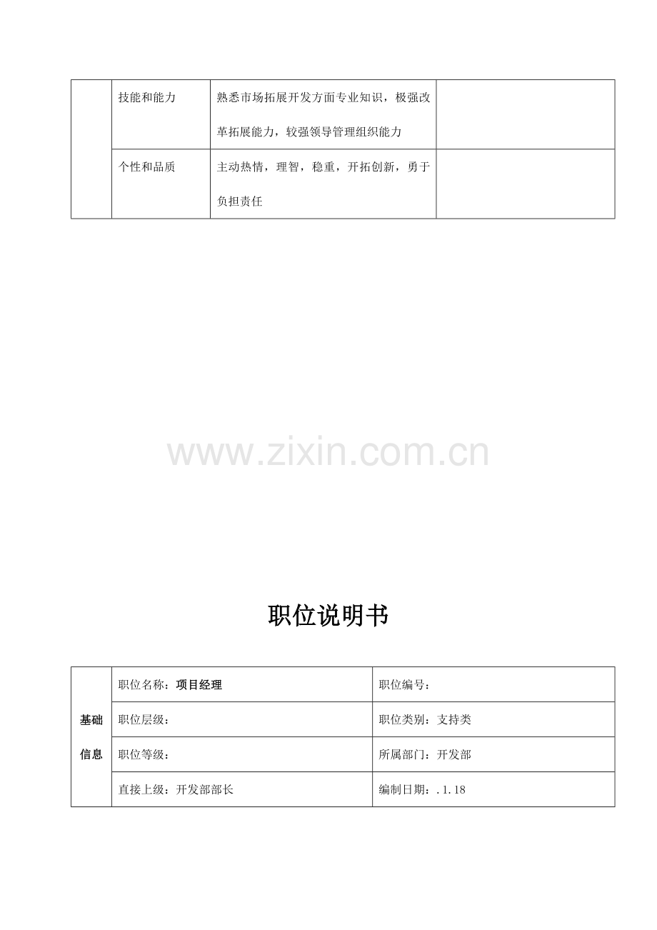 总部开发部岗位说明书样本.doc_第2页