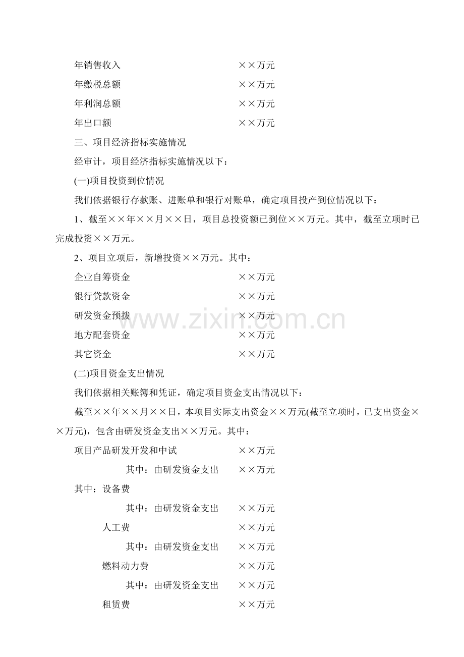 项目审计报告样本.doc_第2页