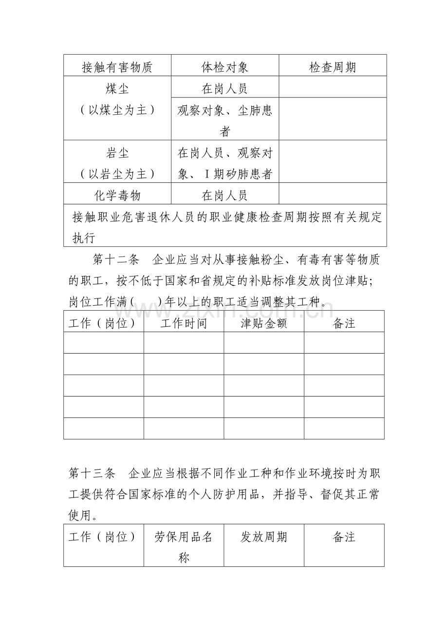 四川省职业危害严重的企业职业病防治专项集体合同参考文本.doc_第3页