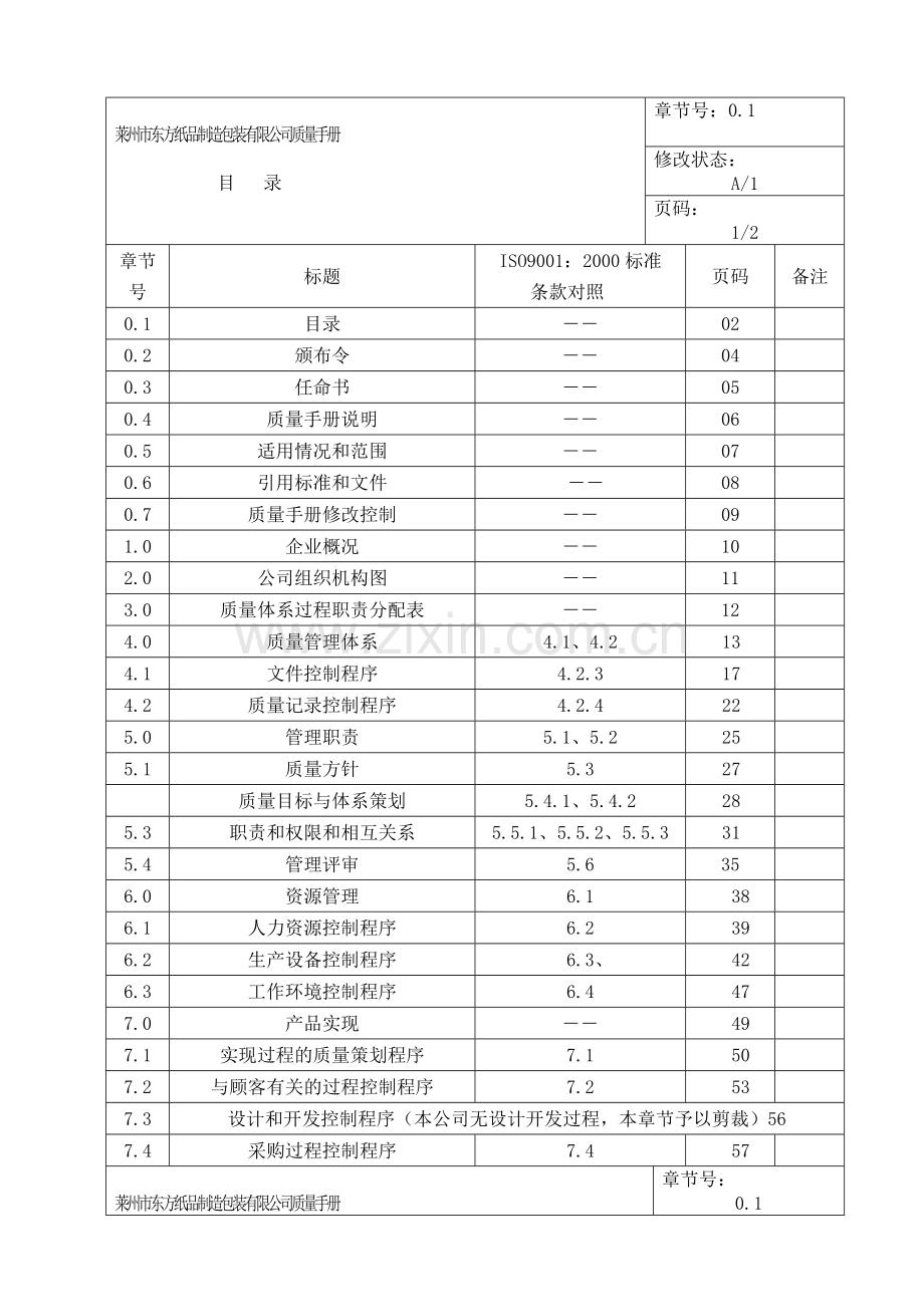 【东方纸箱体系文件质量手册】(DOC-85页)合集.doc_第3页