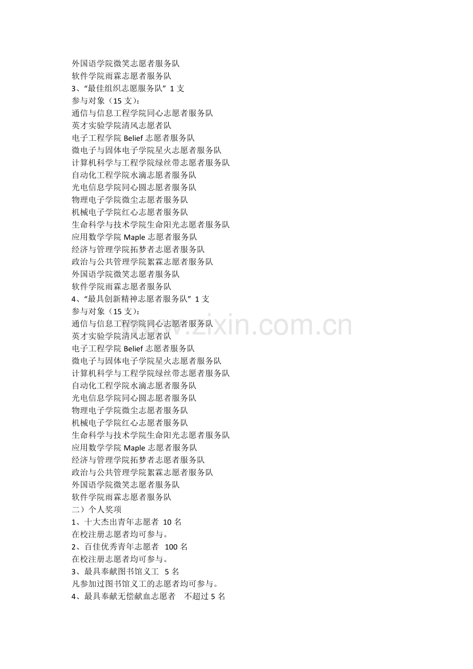 电子科技大学优秀志愿者集体及个人评选办法.doc_第2页