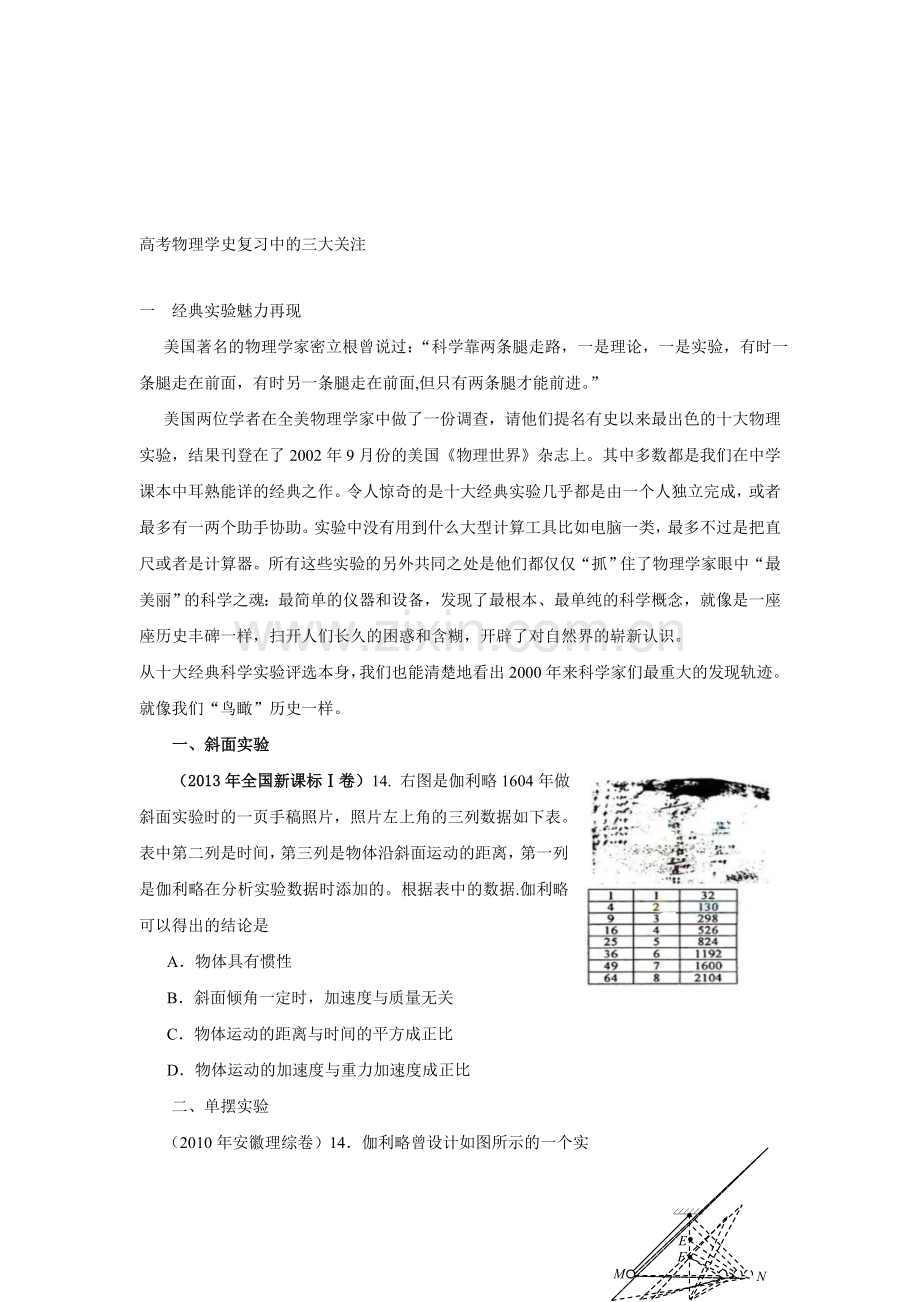 高考物理学史复习中的三大关注.doc_第1页