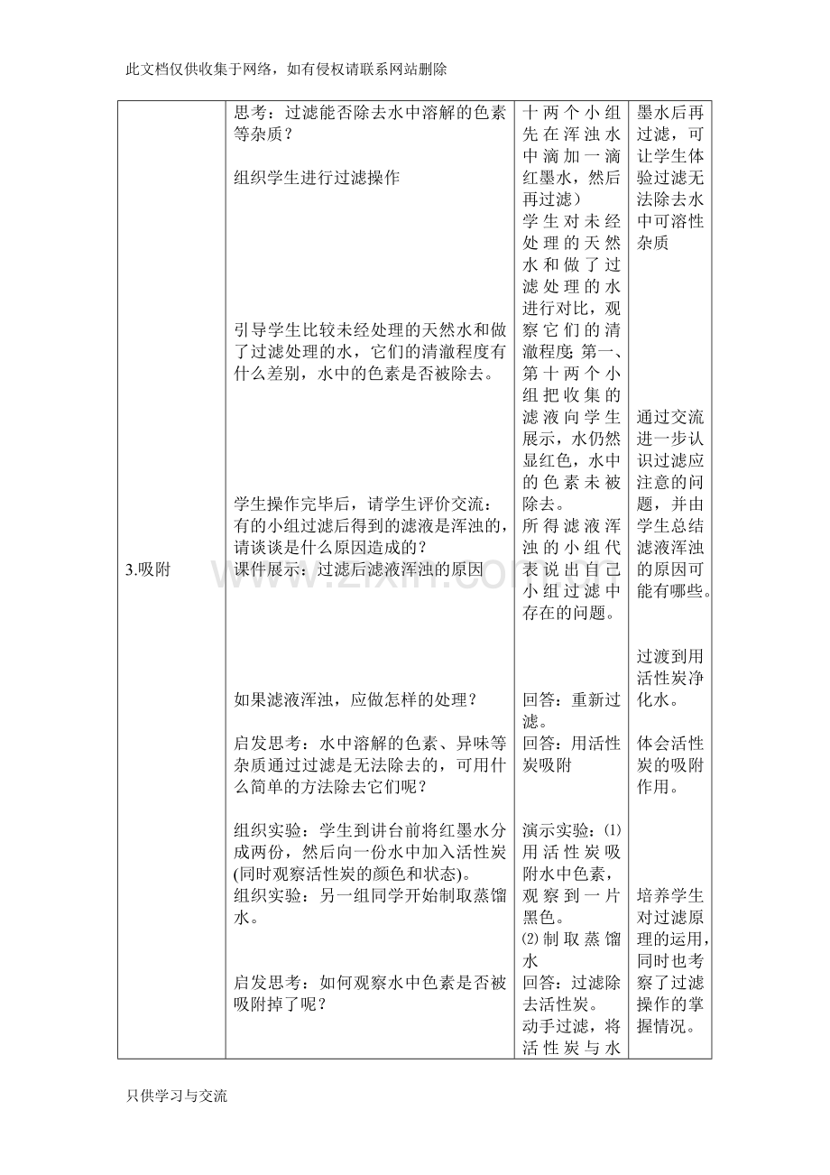 初三化学《水的净化》教学设计教学总结.doc_第3页