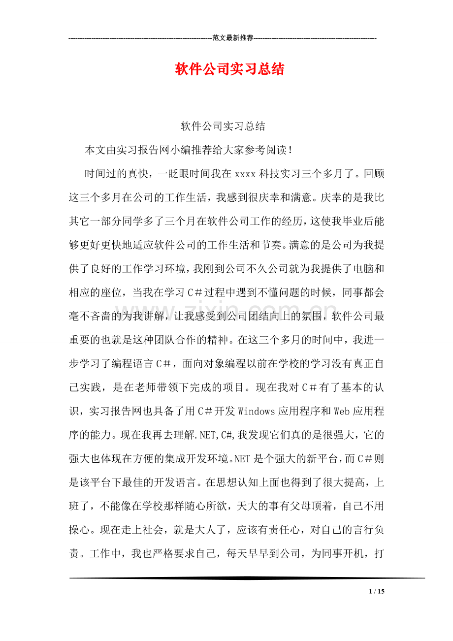 软件公司实习总结.doc_第1页