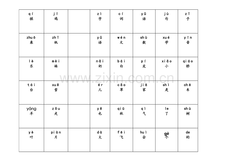 部编版小学一年级语文上册生字表带拼音.doc_第2页