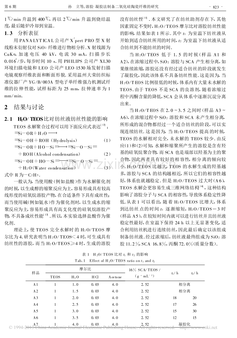 溶胶-凝胶法制备二氧化硅陶瓷纤维的研究(1)培训资料.pdf_第2页