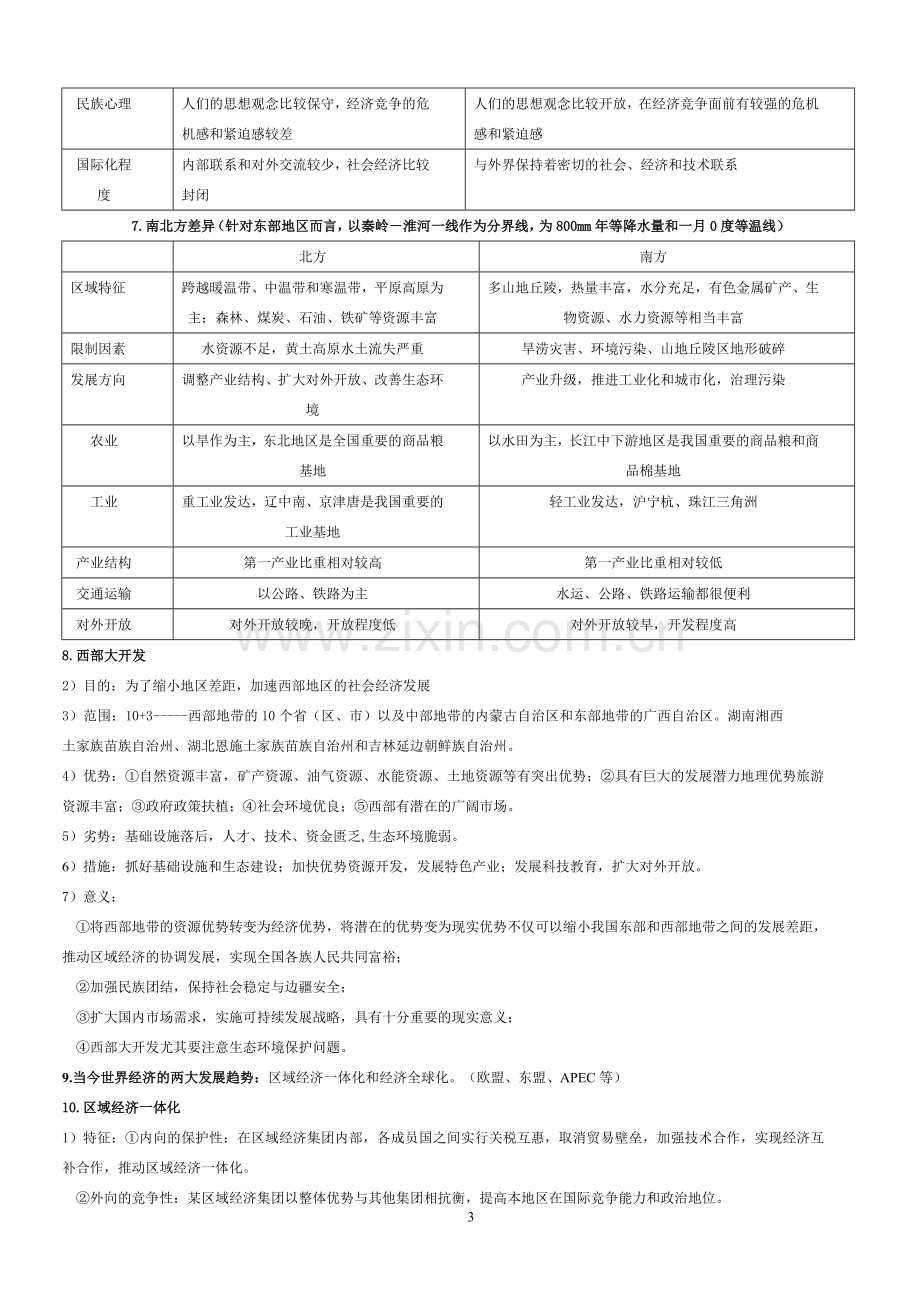 湘教版高中地理必修三必背知识点上课讲义.doc_第3页