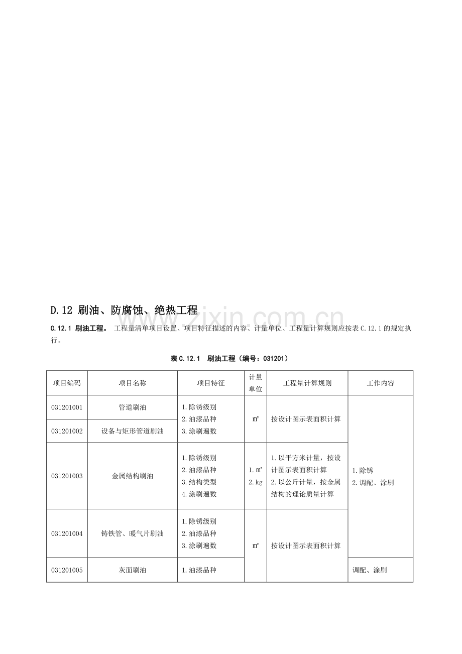 刷油、防腐蚀、绝热工程量清单计价规范资料.doc_第1页