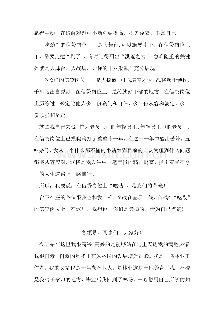 信贷业务演讲稿：在信贷岗位上工作是我的荣光.doc_第2页