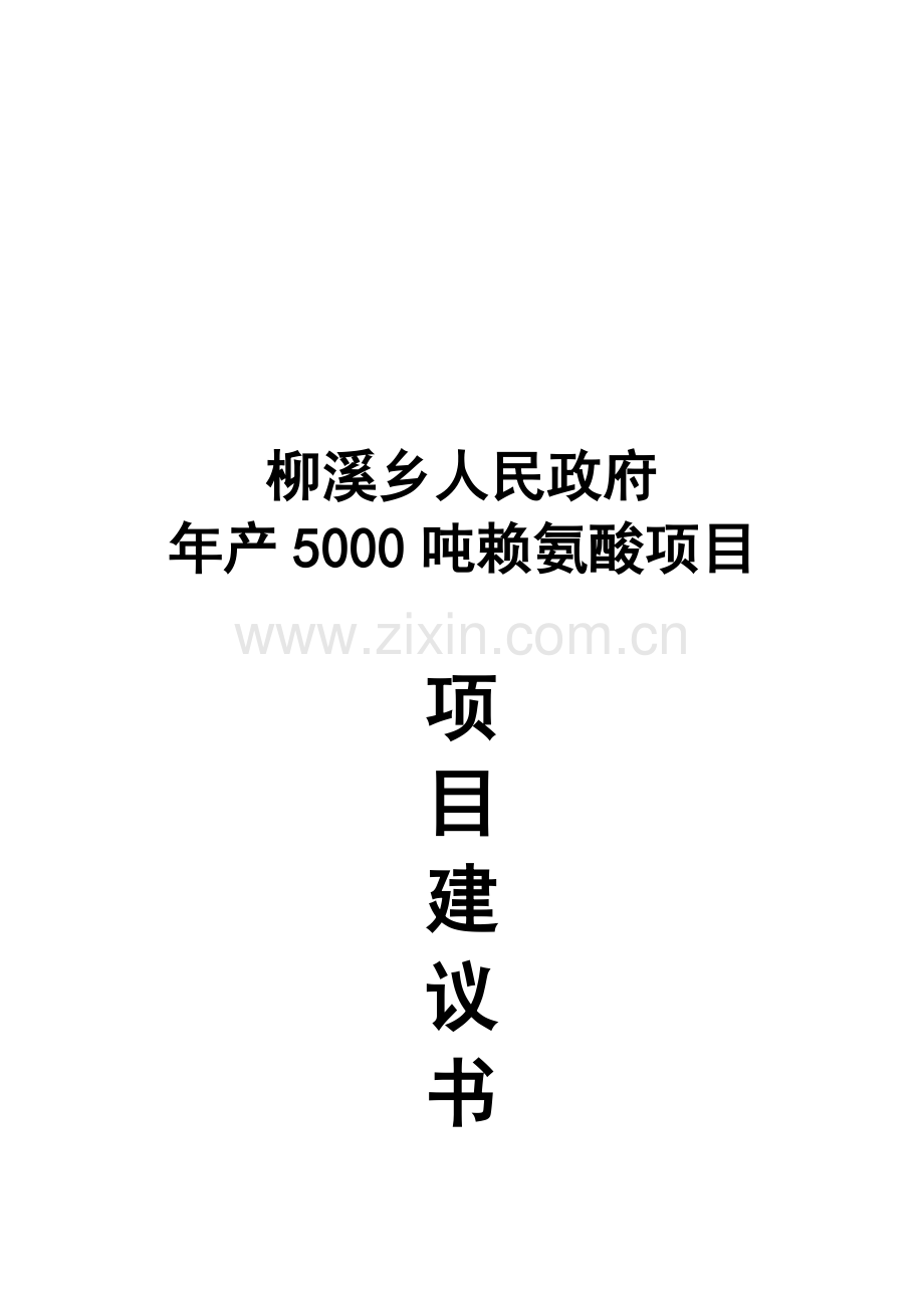 产5000吨赖氨酸项目建议.doc_第2页