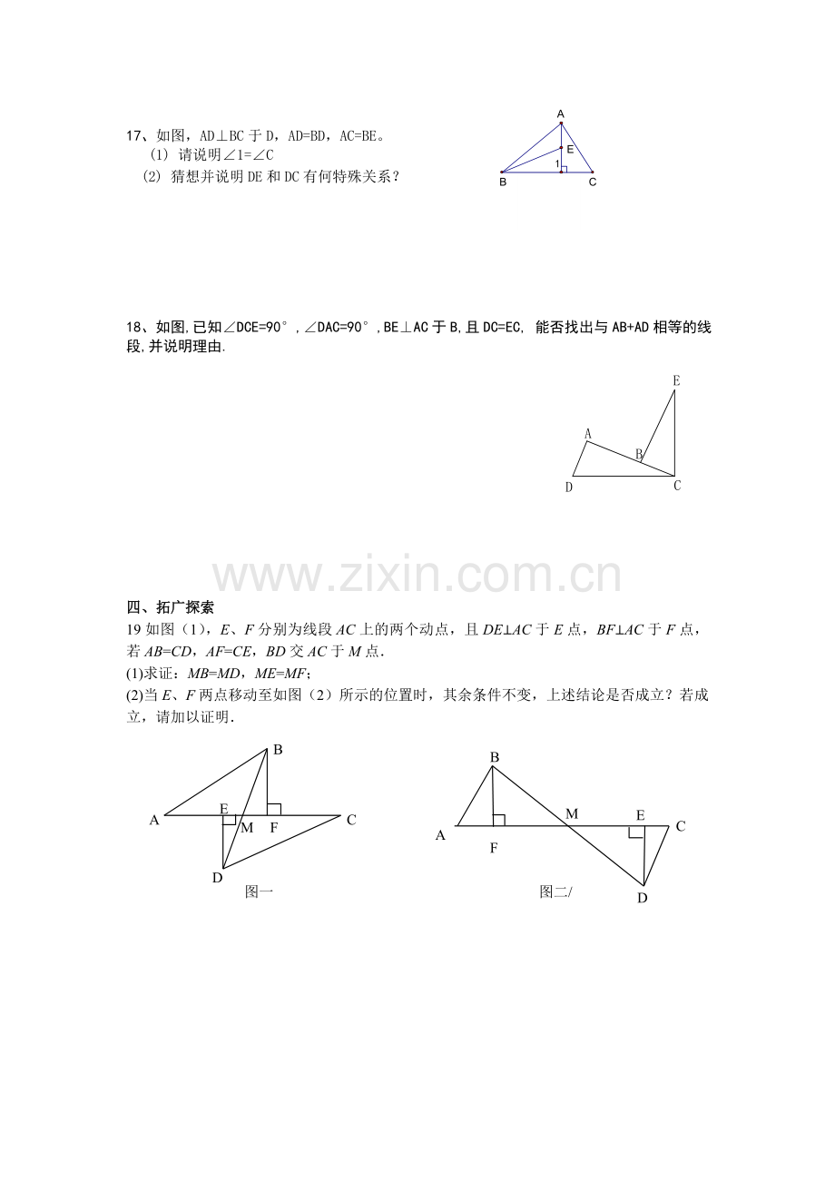 初中八年级数学上册第十一章《全等三角形》.doc_第3页