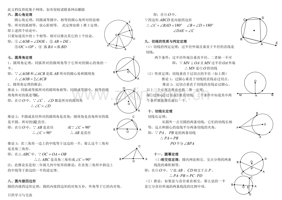 初三《圆》知识点及定理上课讲义.doc_第2页