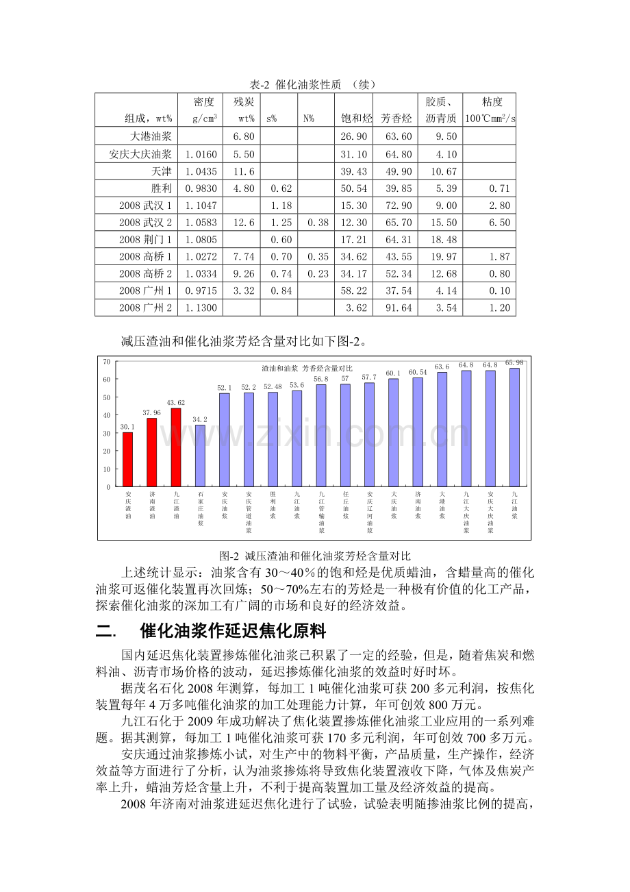 催化油浆的综合利用及经济性分析3资料.doc_第3页