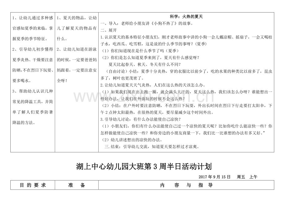 2017年秋季幼儿园大班科学半日活动计划资料.doc_第2页