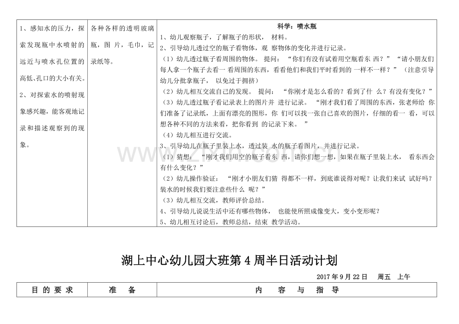 2017年秋季幼儿园大班科学半日活动计划资料.doc_第3页