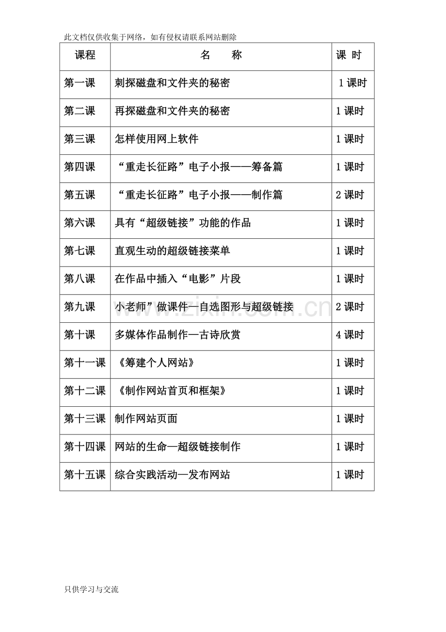 川教版小学信息技术教案六年级上册教学内容.doc_第2页