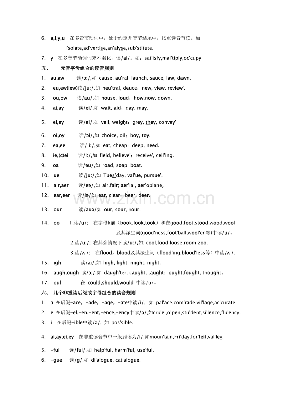 很棒的归纳：英语单词直接拼读法(建议先看”26个字母发音规律“)18483讲课教案.doc_第3页