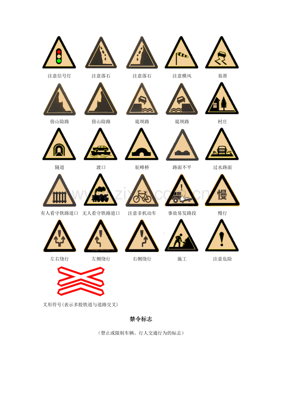 驾考科目一标志图示大全资料.doc_第3页