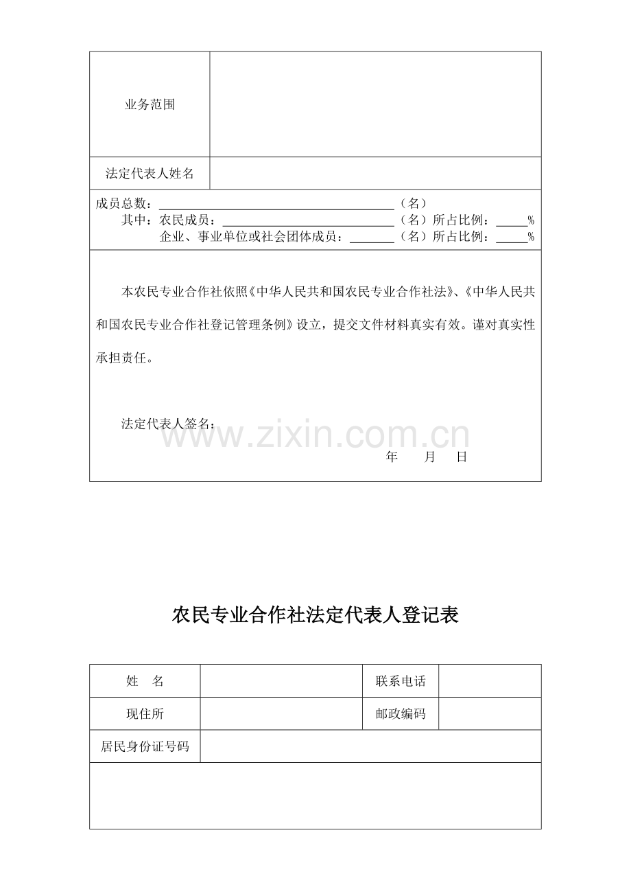 农民专业合作社设立登记申请书资料.doc_第3页